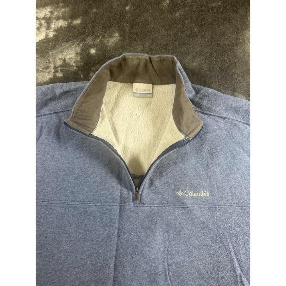 Columbia Men's Fleece Pullover Quarter-Zip Tan/Brow MENS XL - Picture 2 of 9